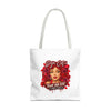 Rose Mosaic Portrait All-Over Print Tote Bag