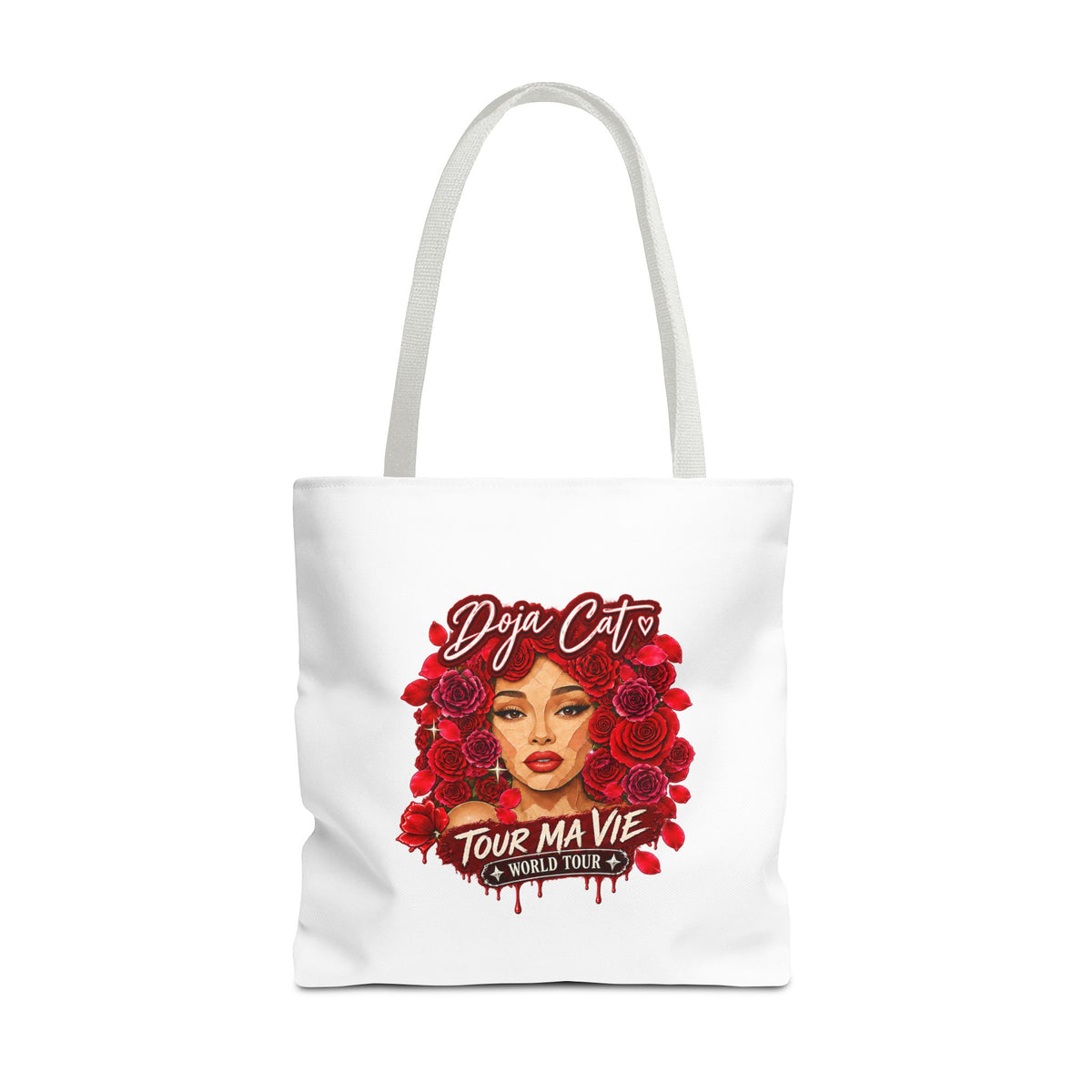 Rose Mosaic Portrait All-Over Print Tote Bag