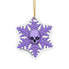 Light Purple Skull Snowflake Christmas Ornament 1pc, 3pcs, 5pcs, or 10pcs