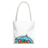 Brown Cat Umbrella All-Over Print Tote Bag