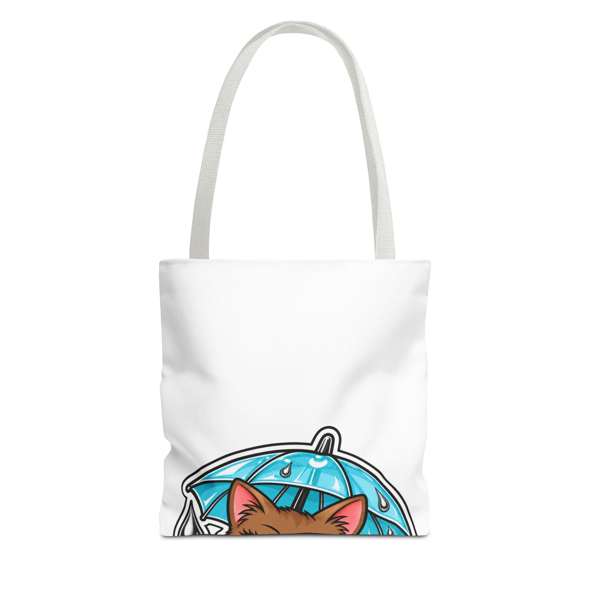 Brown Cat Umbrella All-Over Print Tote Bag
