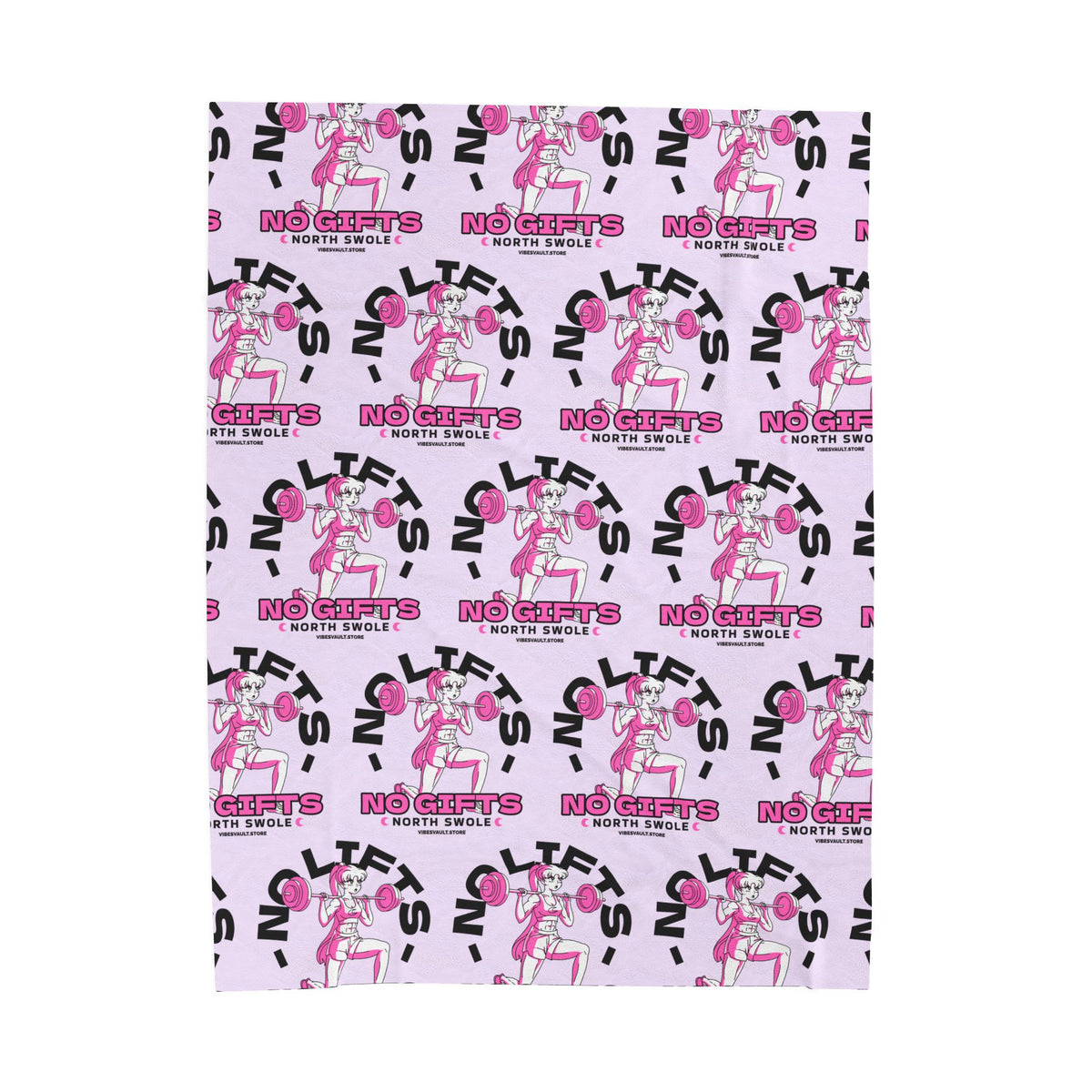 No Lifts No Gifts Gym Girl Velveteen Plush Blanket