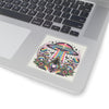 Rainbow UFO Sticker