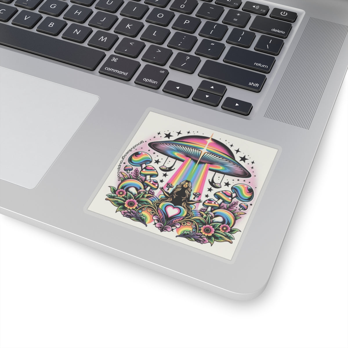 Rainbow UFO Sticker