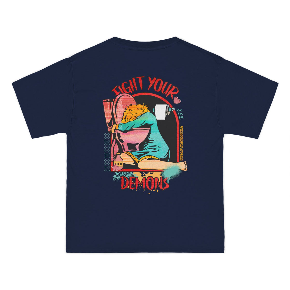 Fight Your Demons XXX - T-shirt Top - Retro Graphic Tee - Fall Halloween 2026