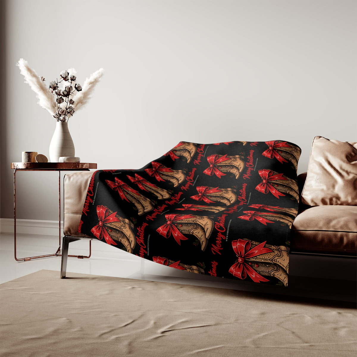 Merry Christmas Christmas Bells Holiday Sweatshirt Blanket