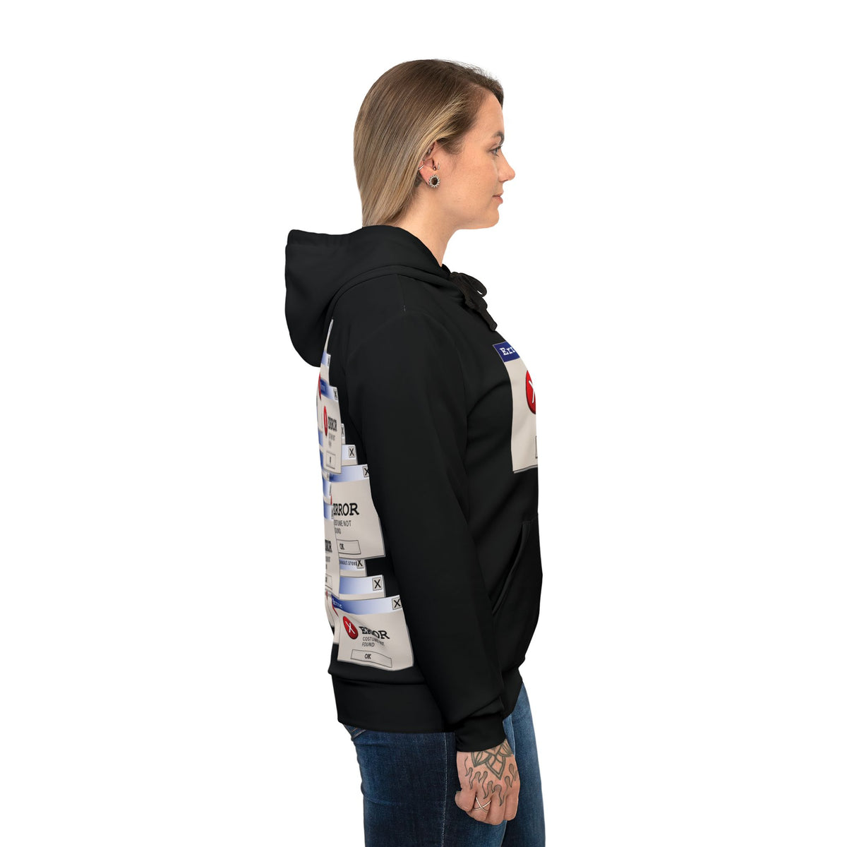 Error Message Hoodie – Funny Computer Glitch Gaming Pullover
