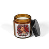Red Roses Chrome Portrait Amber Jar Soy Candle
