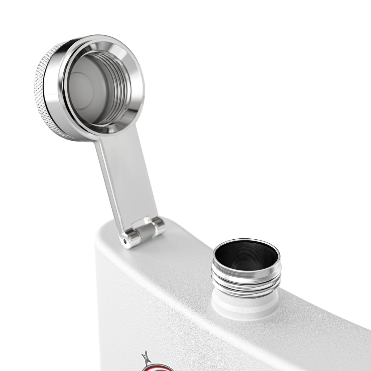 Red Roses Chrome Portrait Stainless Steel Flask 6oz