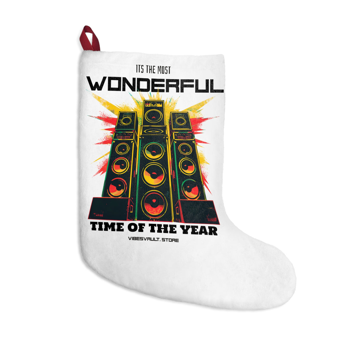 Christmas Stocking — "It's the Most Wonderful Time of the Year" Speaker Stack Design