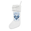 Winter Heart Flannel Christmas Stocking — Cozy Faux Fur Holiday Decor
