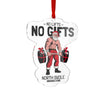 Santa Lifting Gifts Custom Cut Acrylic Ornament