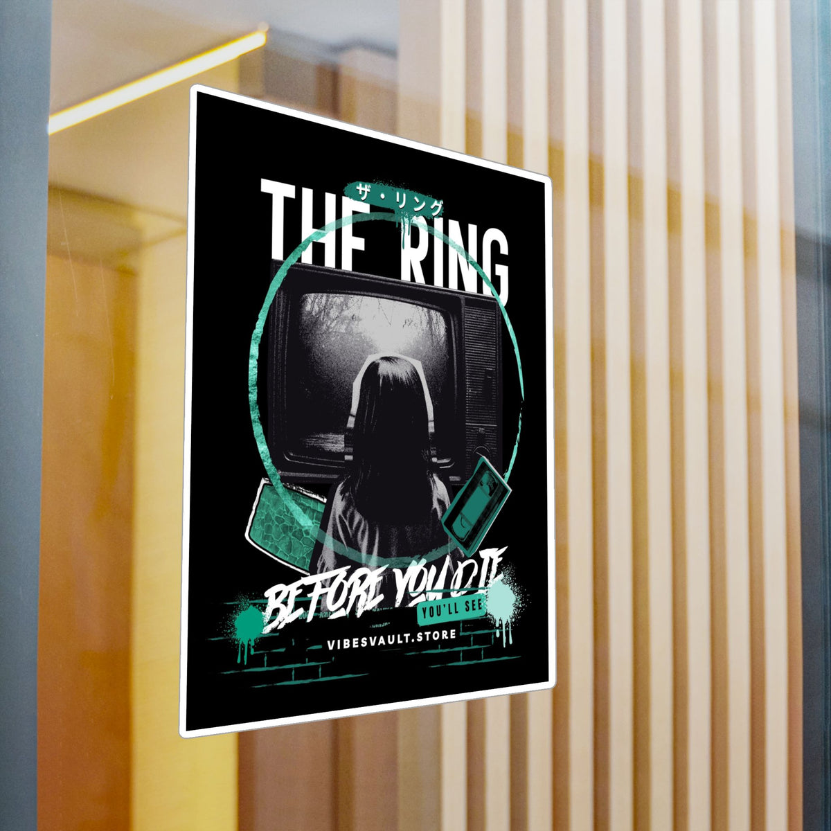 Kiss-Cut Vinyl Decal — "The Ring: Before You Die" Horror Movie Sticker— Halloween 2026