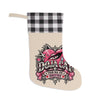 Pink Heart Chrome Eye Christmas Stocking
