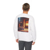 Crewneck Sweatshirt — Cozy Cat by the Fireplace Graphic