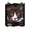 Red Halloween Cat Poster - "Black Cat Magic" October Magazine Cover