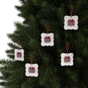Red Heart Chrome Eye Aluminum Ornaments