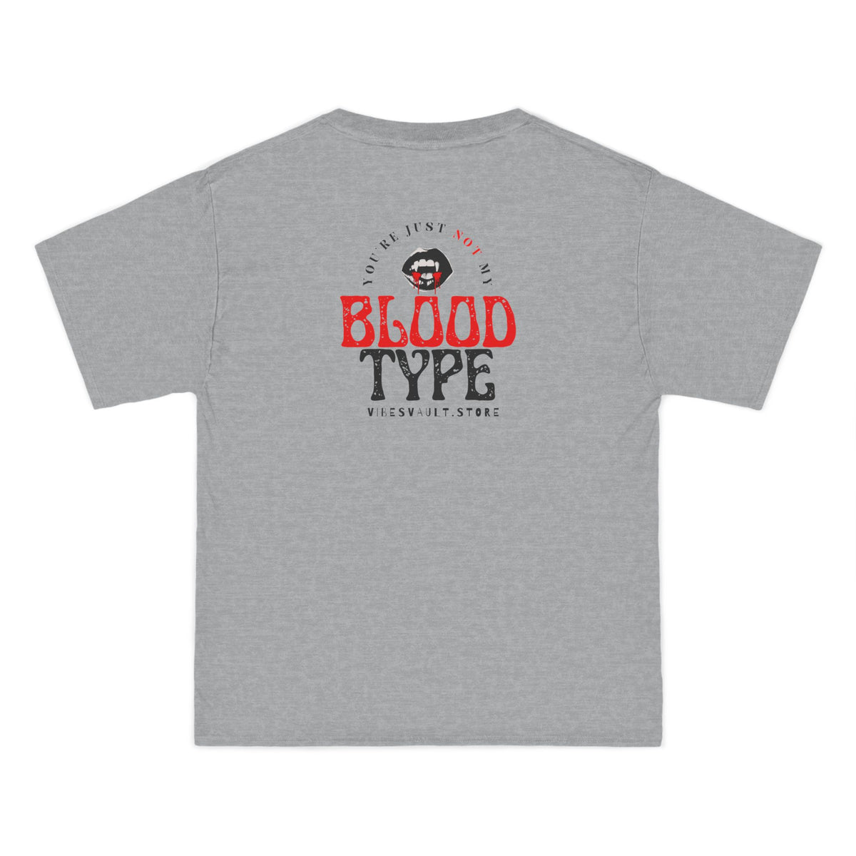 "You're Just Not My Blood Type" Retro Vampire Heart Graphic Tee - Fall Halloween 2026