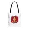 Rose Mosaic Portrait All-Over Print Tote Bag
