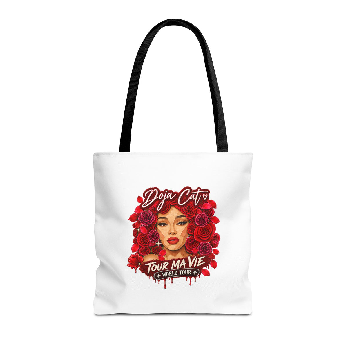 Rose Mosaic Portrait All-Over Print Tote Bag