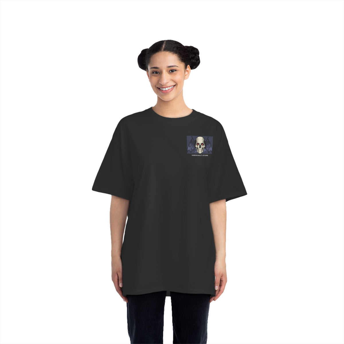 "Locked in on that Pussy" Humor Bat Skull - T-shirt Top - Retro Graphic Tee - Fall Halloween 2026