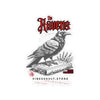 Ravens Kiss-Cut Vinyl Decal — Gothic Crow Sticker with Grim Book Reader