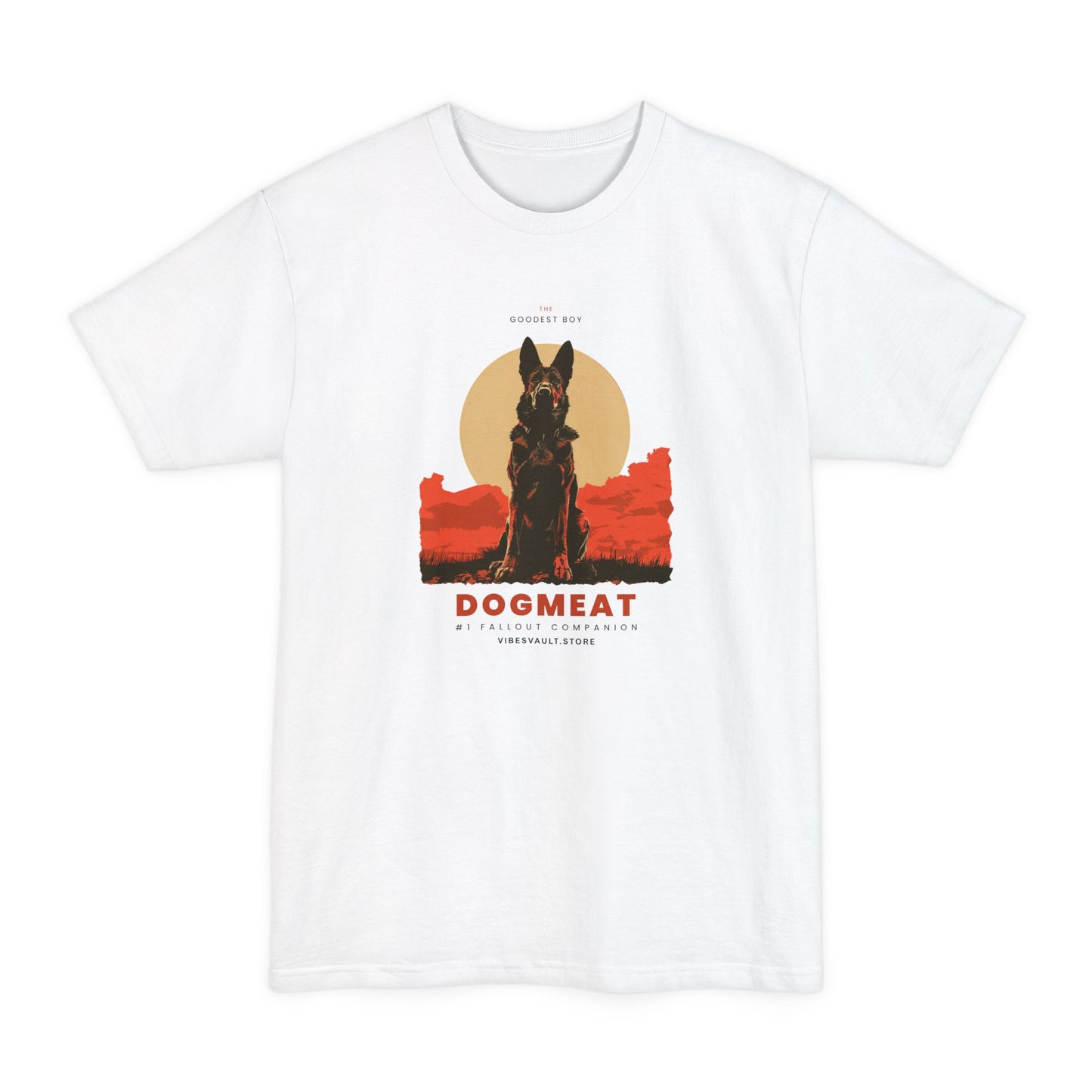 Dogmeat Retro Desert T-Shirt — Fallout-Inspired Dog Poster Tee