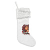 Red Roses Chrome Portrait Christmas Stockings (Flannel)