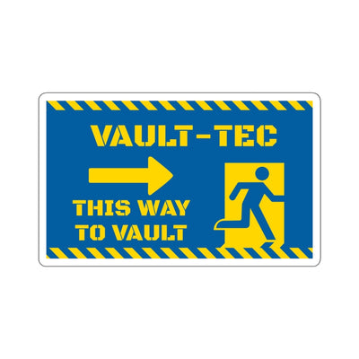 Vault-Tec Fallout Shelter "This Way to Vault" Die-Cut Sticker