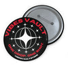 Vibes Vault Logo Sweatshirt Pin Button with Globe Stars