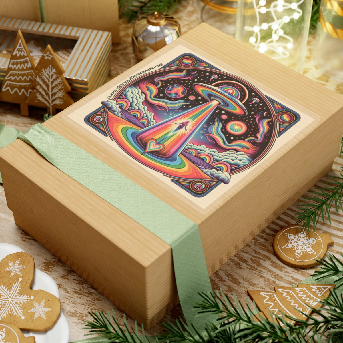 Rainbow Galaxy Sticker Space