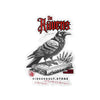 Ravens Kiss-Cut Vinyl Decal — Gothic Crow Sticker with Grim Book Reader