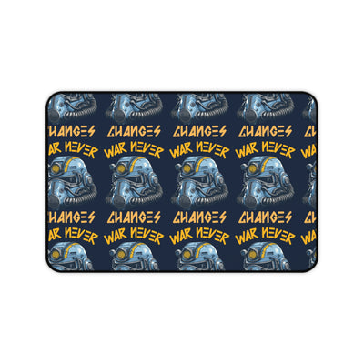 Fallout “Changes War Never” Tactical Helmet Pattern Desk Mat — Gaming Mouse Pad