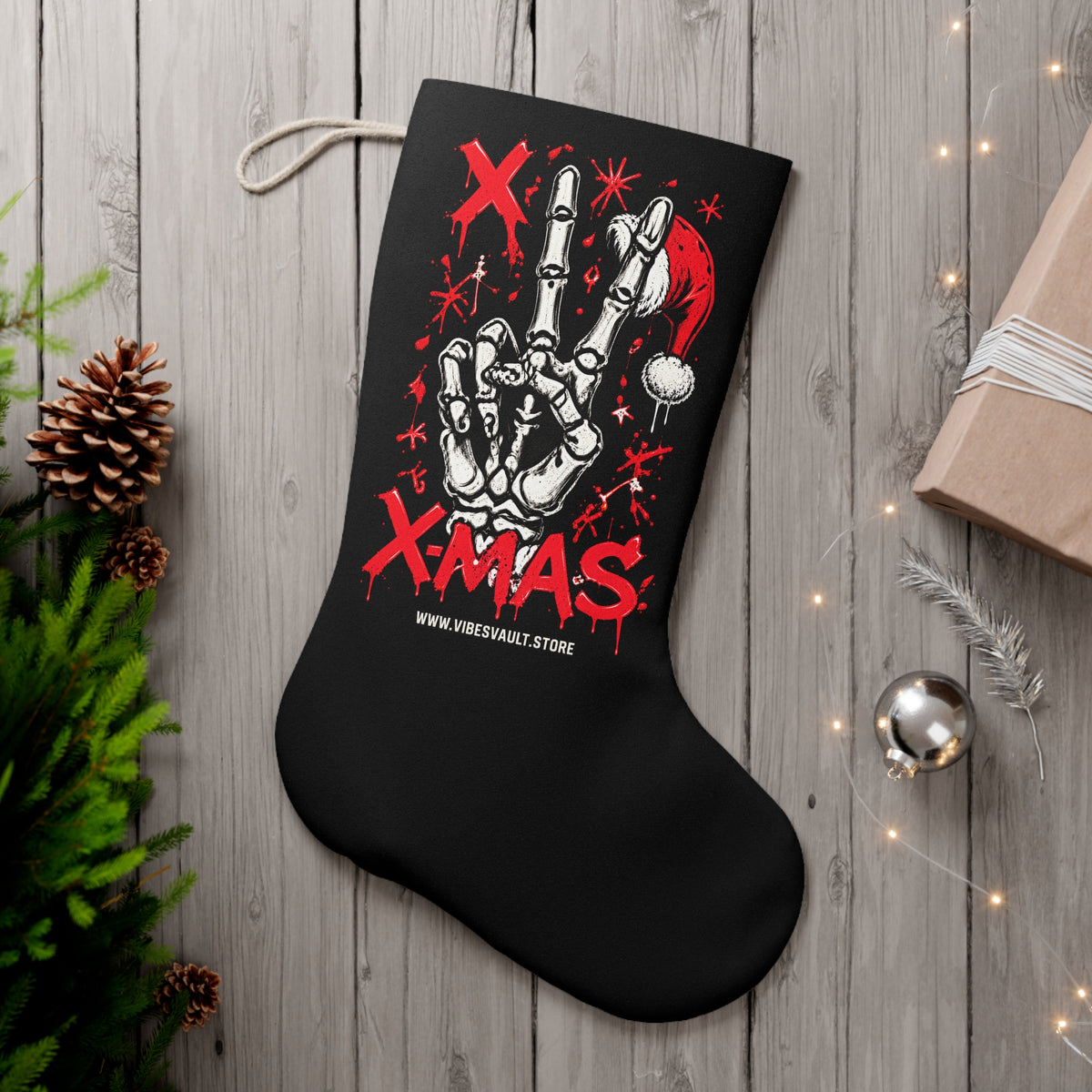HOLIDAY Rock On Xmas Santa Stocking