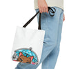Brown Cat Umbrella All-Over Print Tote Bag