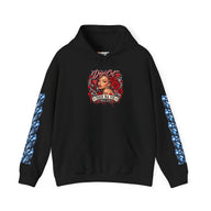 Red Roses Chrome Portrait Gildan Heavy Blend Hoodie