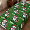 Christmas Time Santa Burning Money Velveteen Plush Blanket