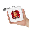Rose Mosaic Portrait Stainless Steel Flask 6oz