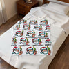 Christmas Time Santa Burning Money Velveteen Plush Blanket