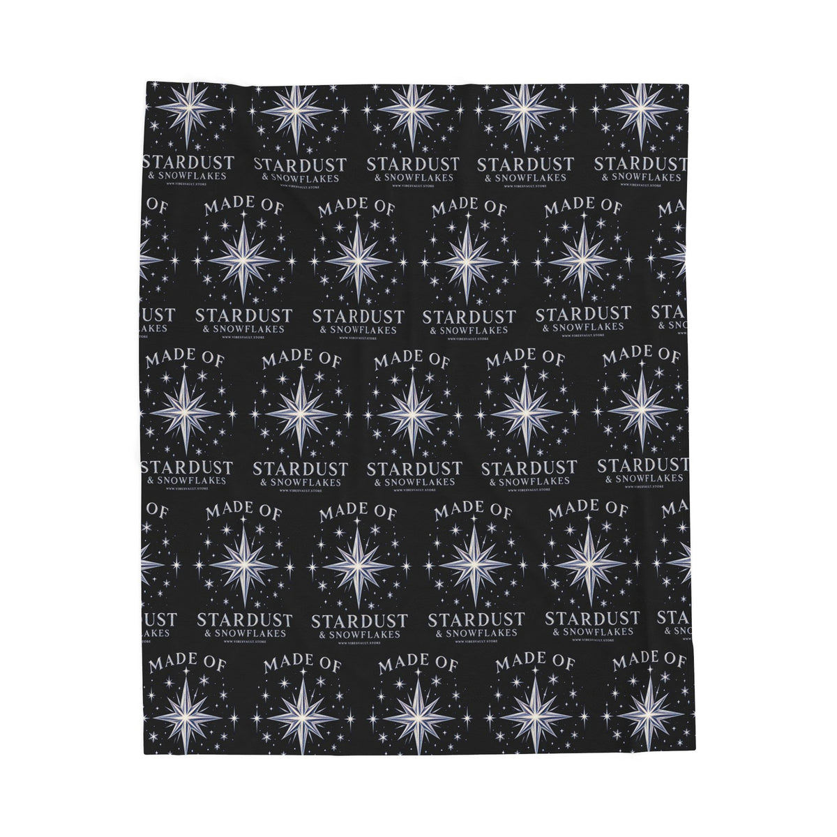 Stardust and Snowflakes Velveteen Plush Blanket