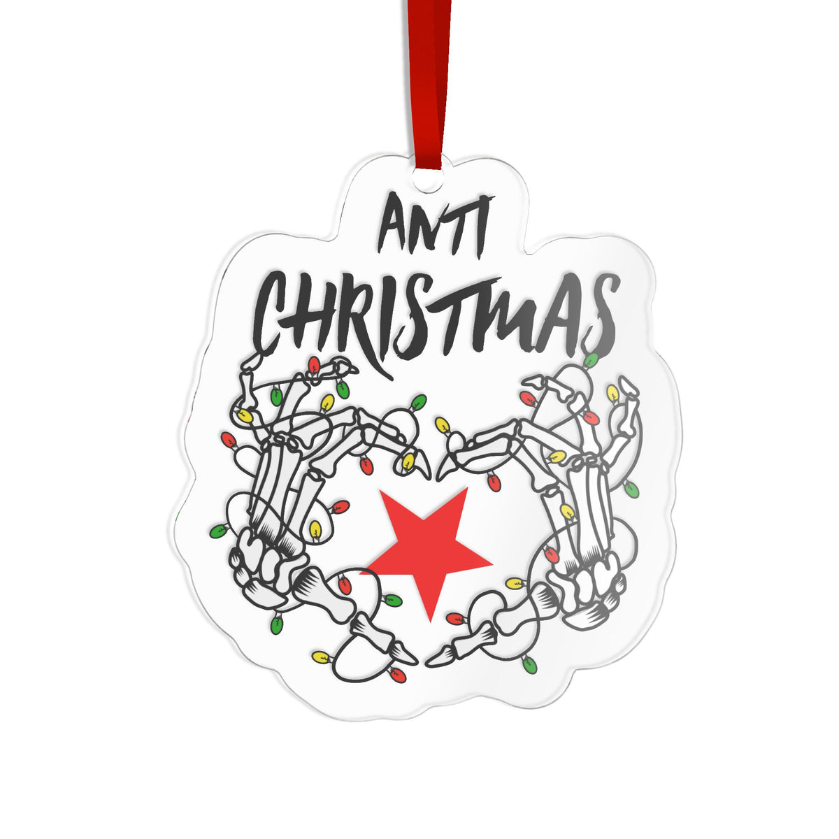Skeleton Heart Custom Cut Acrylic Ornament