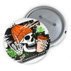 Fall Rocks Skull Button - Pumpkin Coffee Pin - Winter Cozy - Fall Halloween 2026
