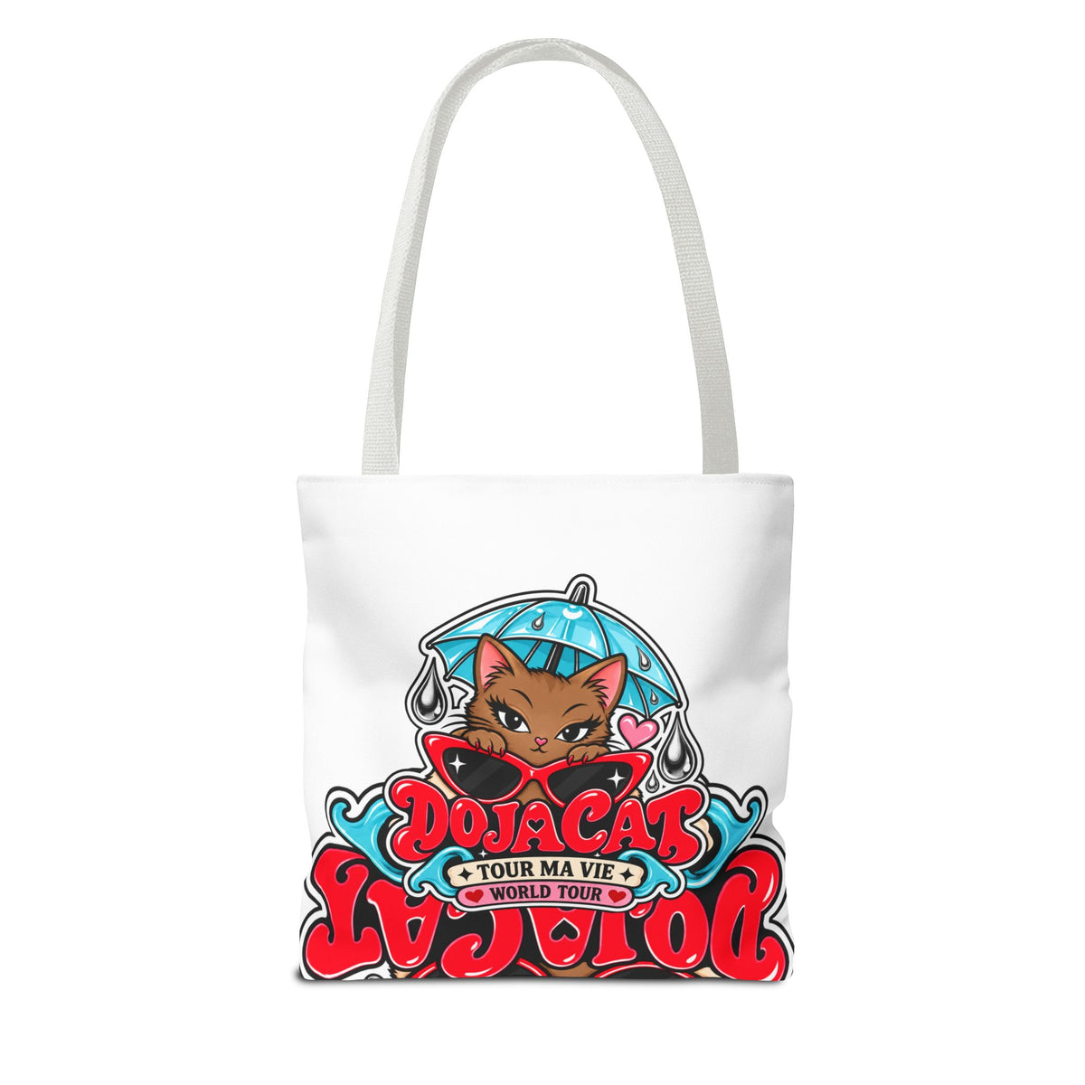 Brown Cat Umbrella All-Over Print Tote Bag