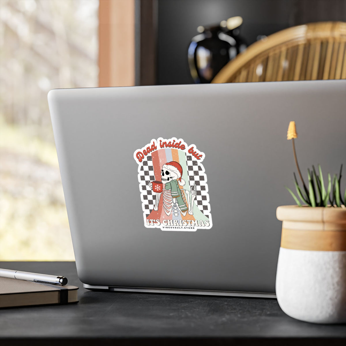Dead Inside But It’s Christmas Vinyl Sticker