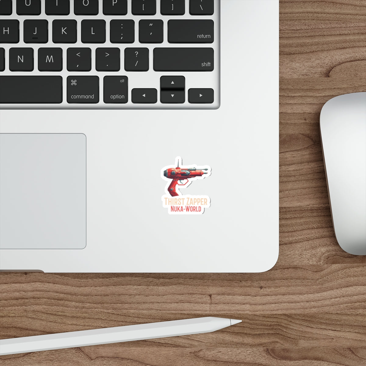 Thirst Zapper Fallout Nuka-World Die-Cut Sticker — Retro Raygun Vinyl Sticker for Laptops & Gaming Gear