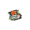 Skull Coffee Sticker — Halloween Skull with Beanie & Pumpkin Kiss-Cut Vinyl Decal— Halloween 2026