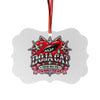 Red Heart Chrome Eye Aluminum Ornaments