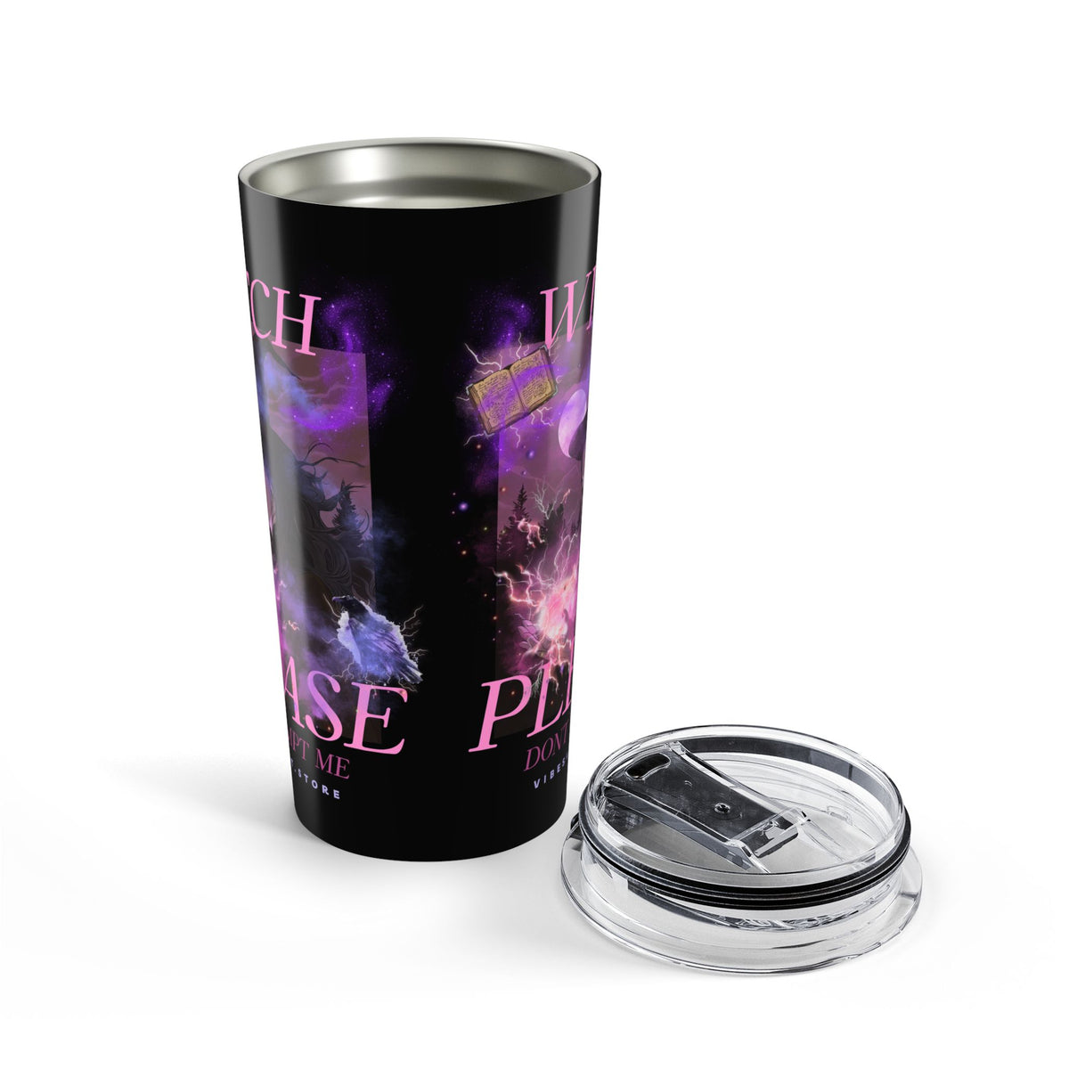20oz Purple Witch Pink Magic Tumbler — Insulated Travel Cup— Halloween 2026