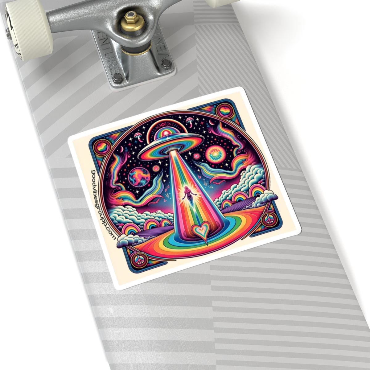 Rainbow Galaxy Sticker Space