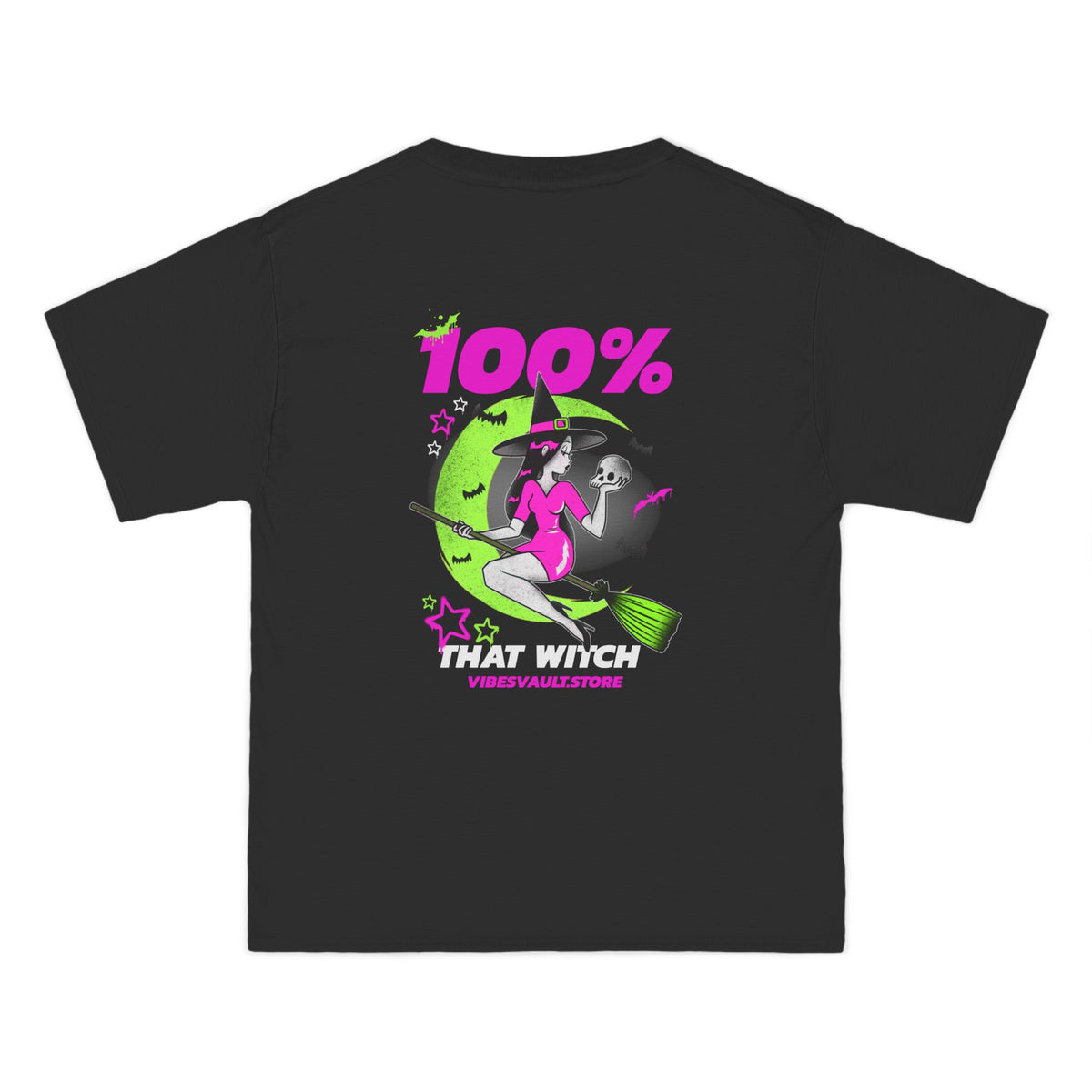 100% That Witch - Shirt Pink Green Neon - T-shirt Top - Retro Graphic Tee - Fall Halloween 2026